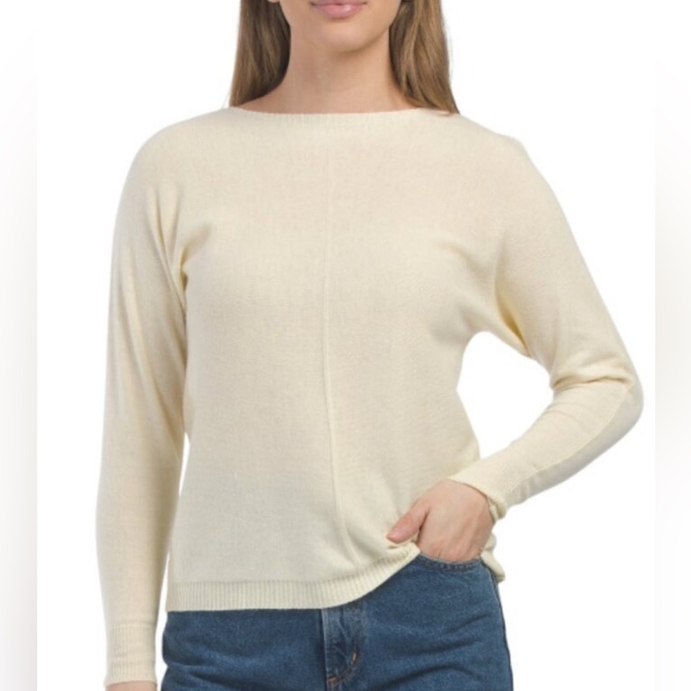 Bianco & Blu Cashmere Blend Sweater